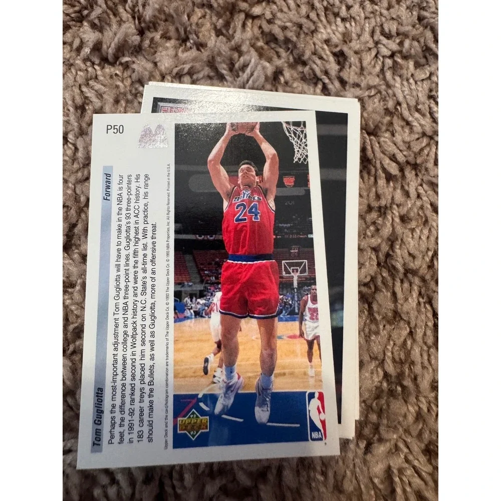 28 Washington Bullets NBA Cards Lot Michael Adams Tom Gugliotta 1990s Basketball